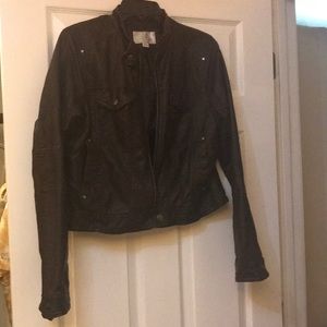 Brown leather like jacket